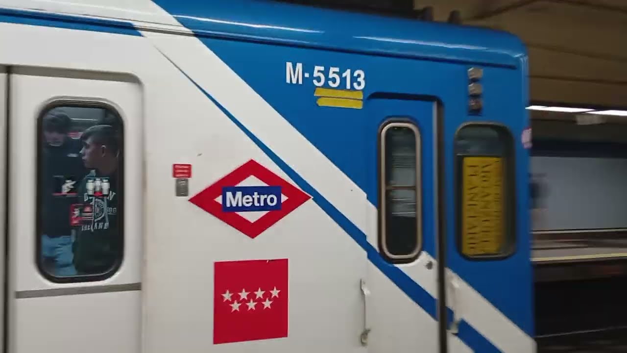 Here is the underground old train 5513-5518 in Plaza de Castilla Madrid Saturday 14 March 2026