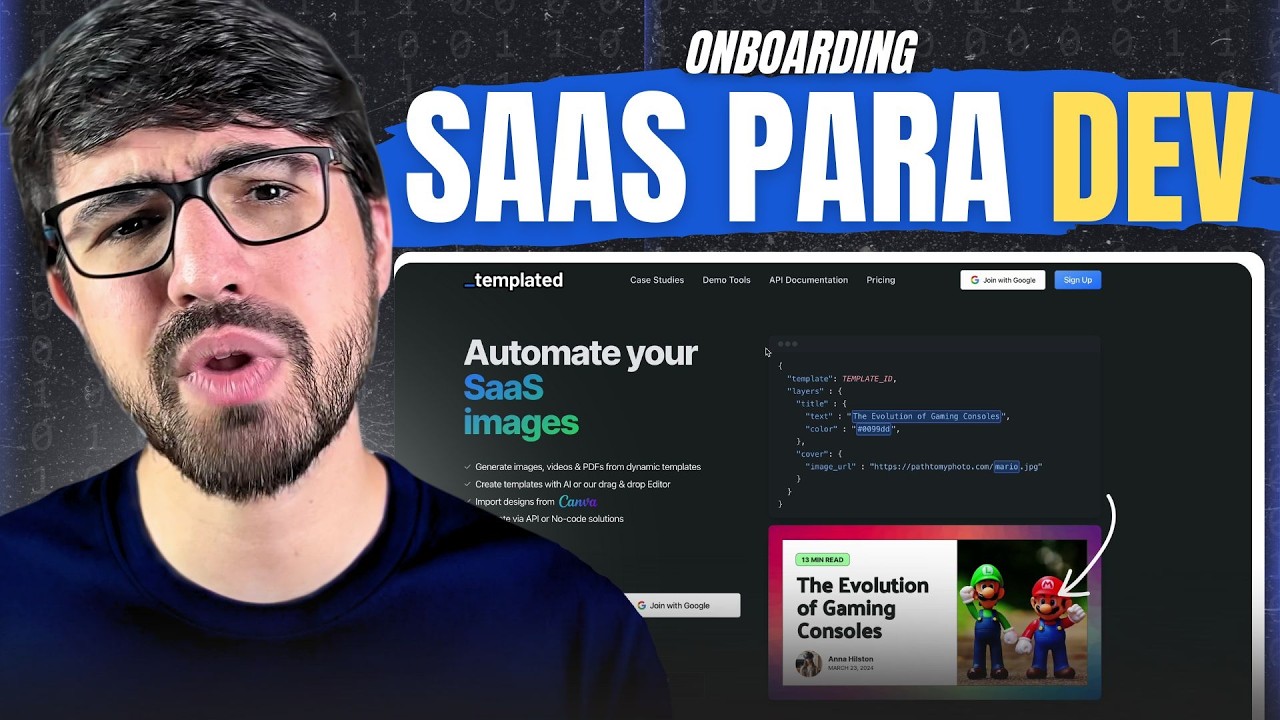 Onboarding de um Saas feito para Devs analisado ao vivo (Templated) | Projeto Saas