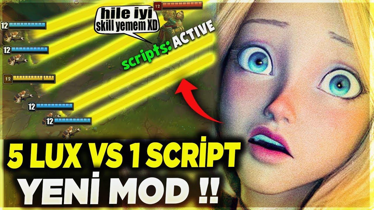 1 SCRİPT VS 5 LUX ÇILDIRDIK !! DALGA GEÇER GİBİ DODGE ATIYOR !!