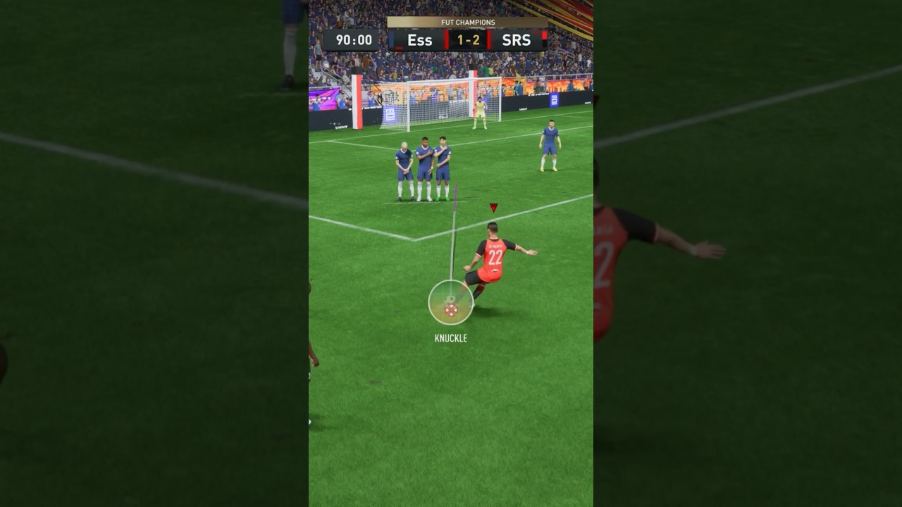 KNUCKLEBALL FREE KICK with 97 FUTTIES DI MARIA😮&zwj;💨 #fifa #gaming #fut