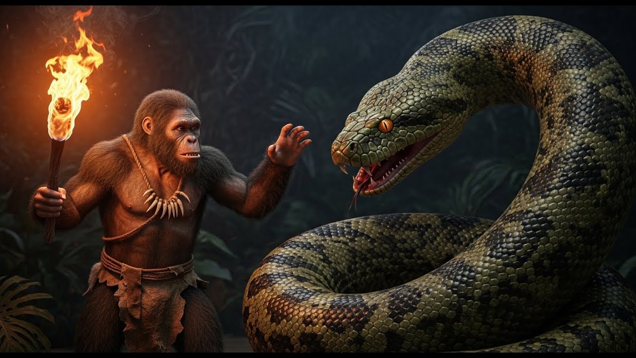 Ancient World: life million Years Ago , human evolution vs anaconda's Reign
