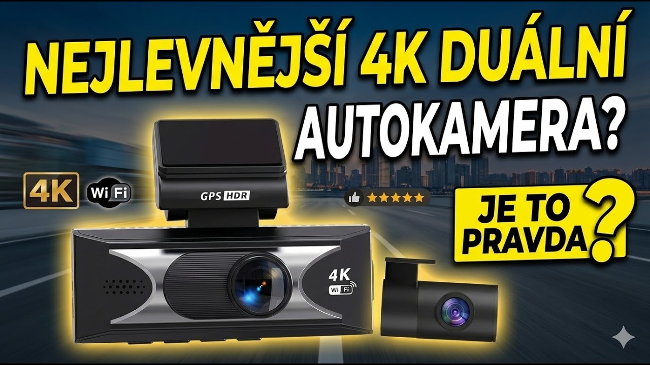 4K + 2,5K = Duální autokamera za TISÍCOVKU ? Plná recenze - denní + noční záběry