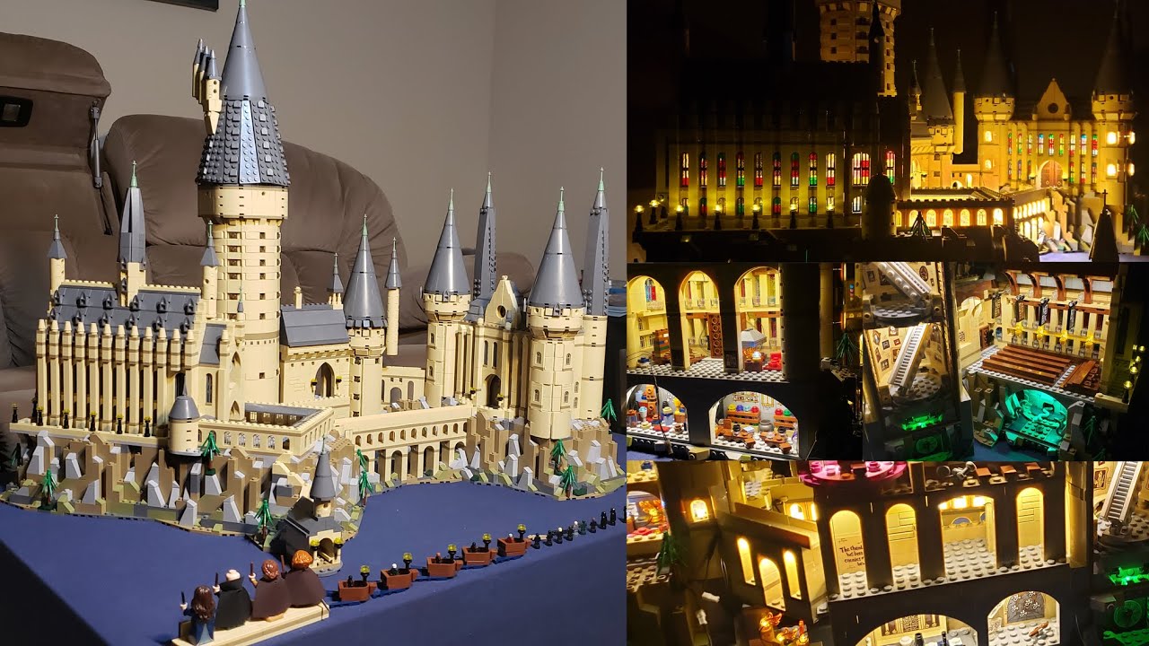 Lego Hogwarts Castle Builds Itself Like Magic! Plus Lit Nighttime Tour At End