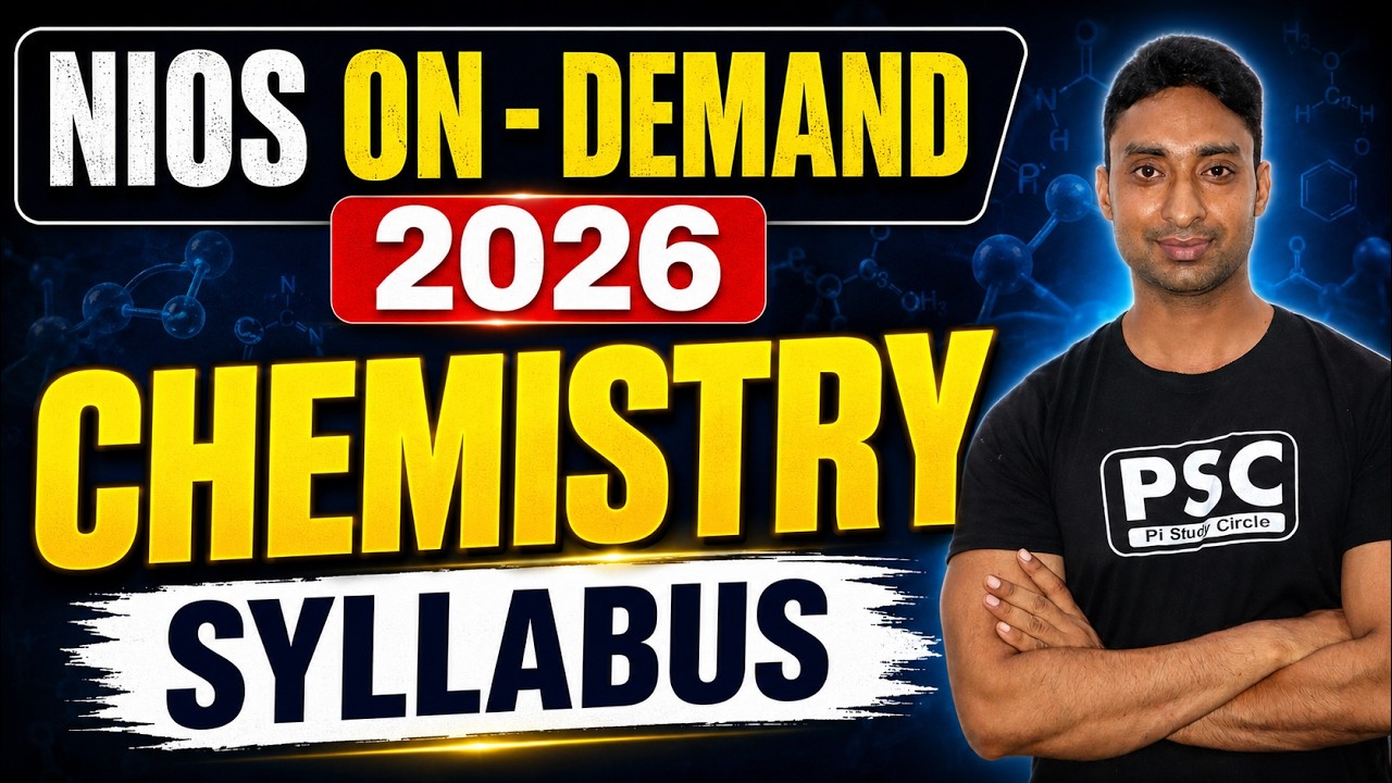NIOS CHEMISTRY ON - DEMAND SYLLABUS  2026 || NIOS CHEMISTRY IMPORTANT QUESTION ANSWER