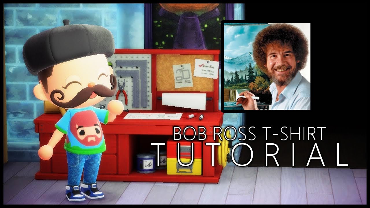 Bob Ross T-Shirt Tutorial - Animal Crossing: New Horizons