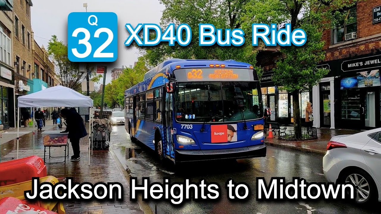 NYCT Q32 Bus Ride: 2018 New Flyer XD40 7703 from Jackson Heights to Midtown (Penn Station)