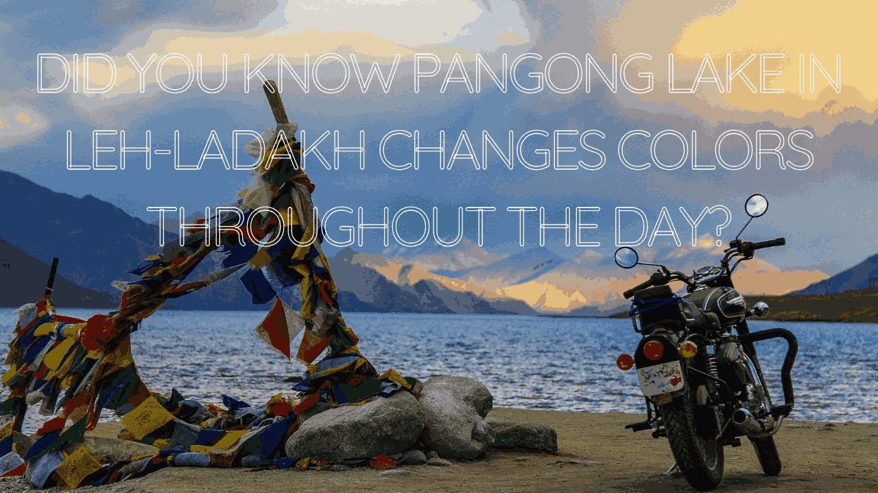 Did you know Pangong Lake in Leh-Ladakh changes colors throughout the day? #pangonglake
