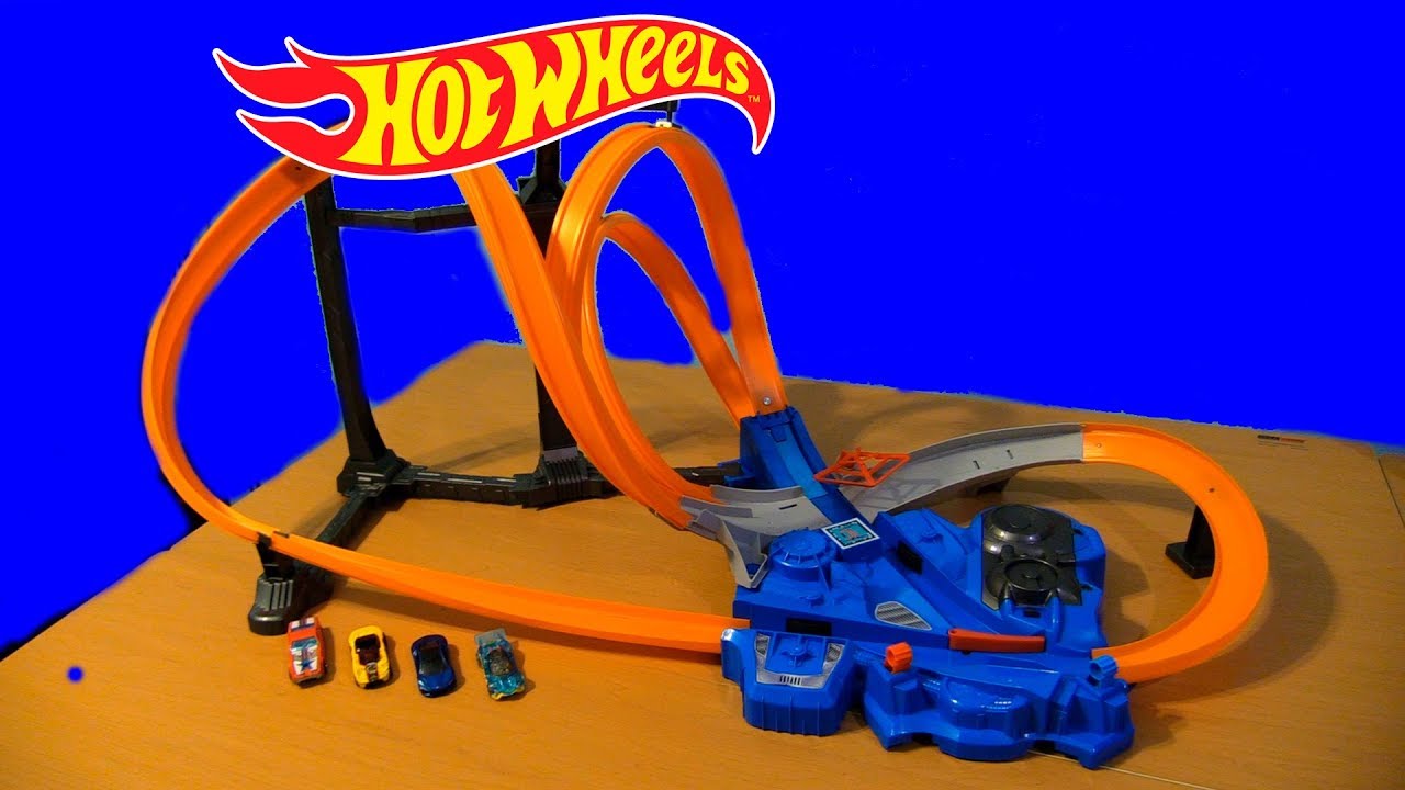 HOT WHEELS MEGA PISTA DE TRIPLE GIRO TRIPLE TRACK TWISTER UNBOXING & REVIEW