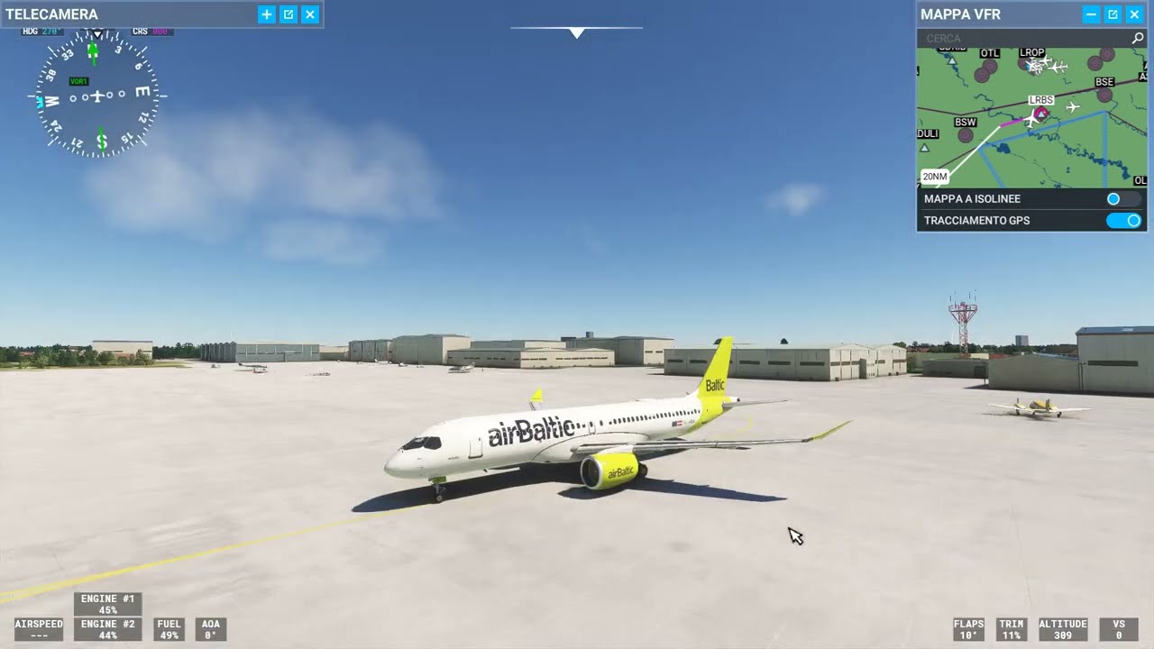 Microsoft flight simulator 2020 - Bucarest - Catania Airbus A220 Air Baltic