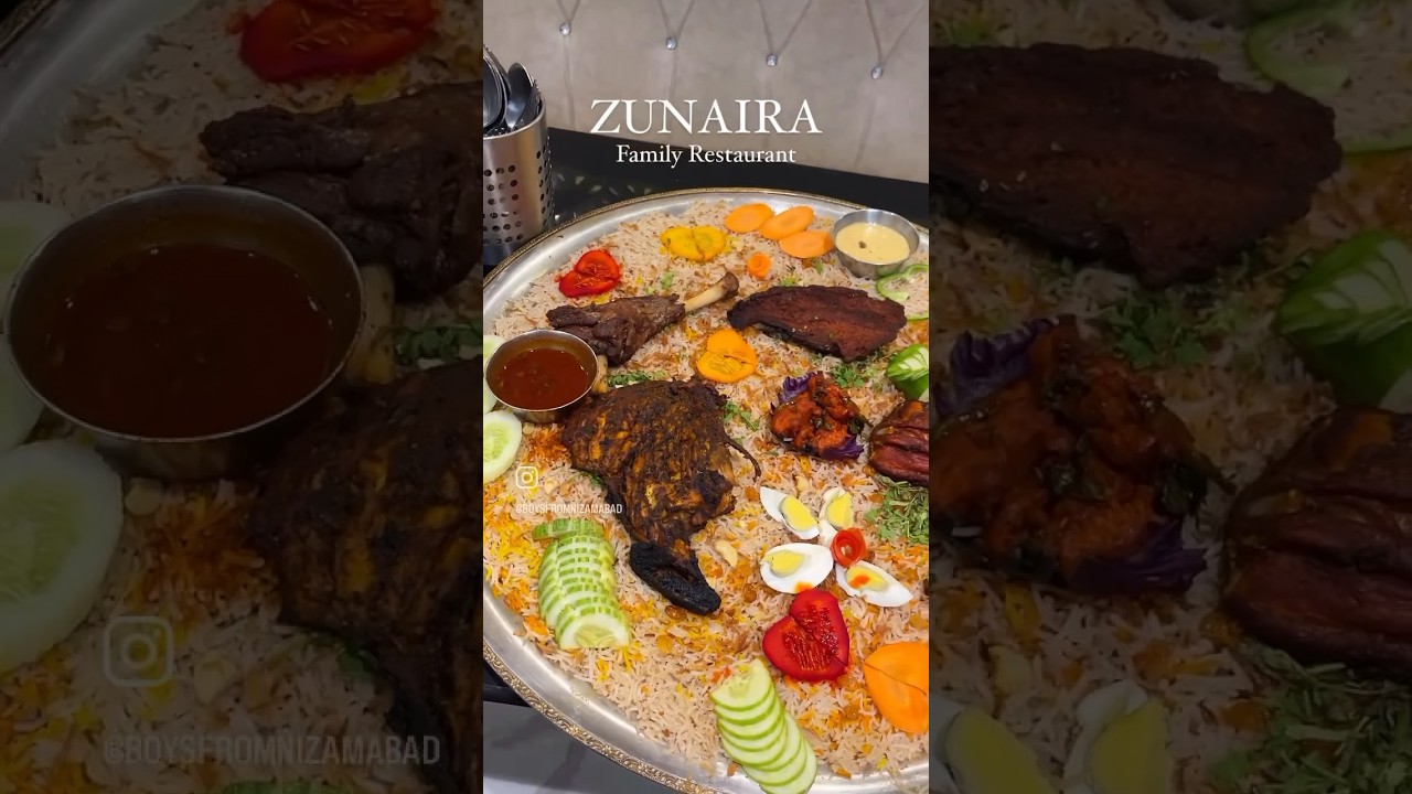 ZUNAIRA Family Restaurant Nizamabad 🥘🔥🤯| Food Videos | Mandi lovers #shorts #viral #foodblogger