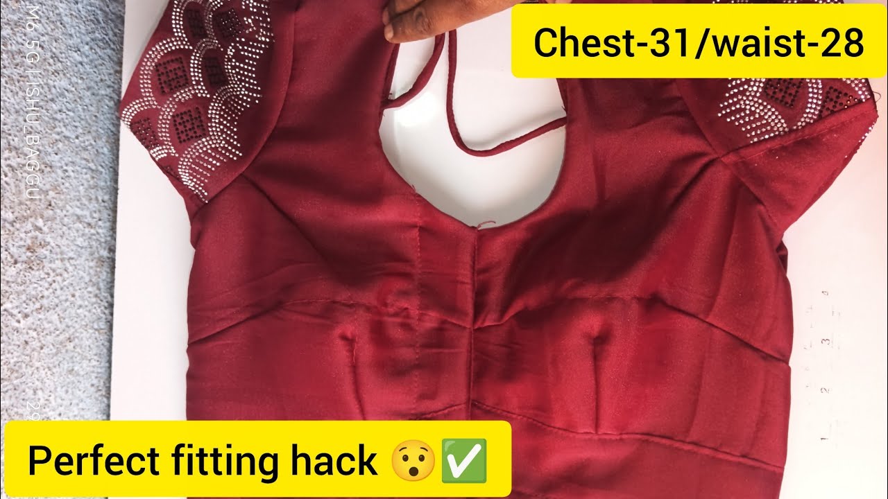 31 Size Blouse Stitching (Waist 28) | Perfect Fitting Hack for Small Size