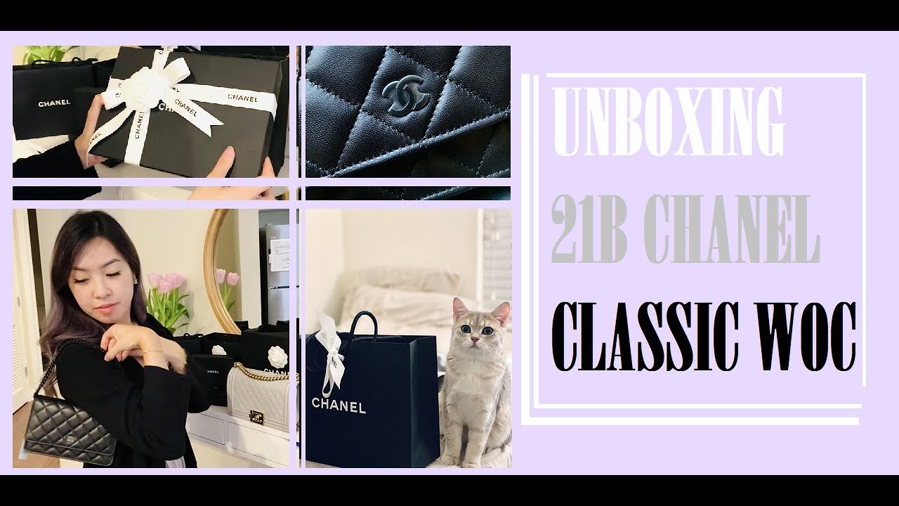 UNBOXING Chanel 21B so black classic WOC
