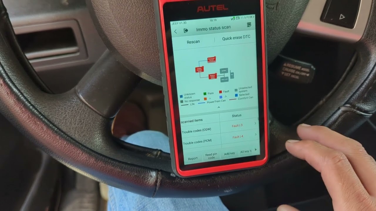 Jeep Grand cherokee 2008 Fobik program by AUTEL km 100