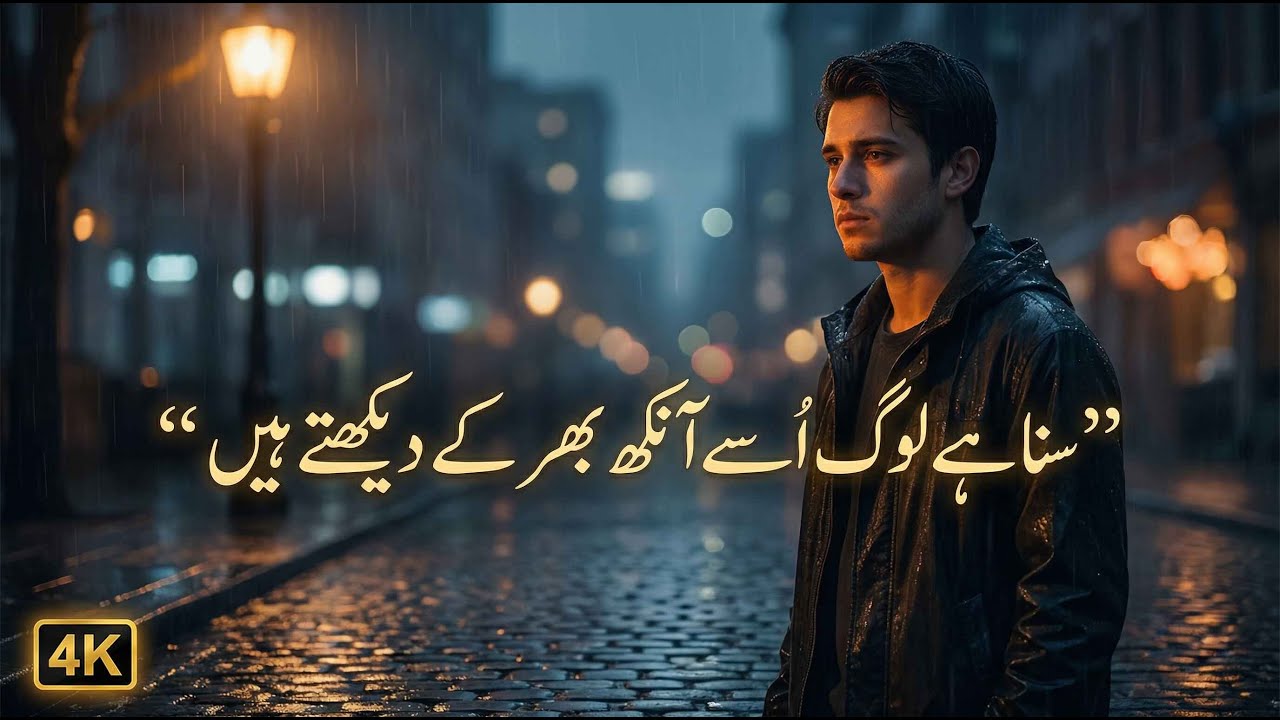 Suna Hai Log Use Aankh Bhar Ke Dekhte Hain | Sad Urdu Ghazal 2026 | Faraz Ahmed Faraz Gazal