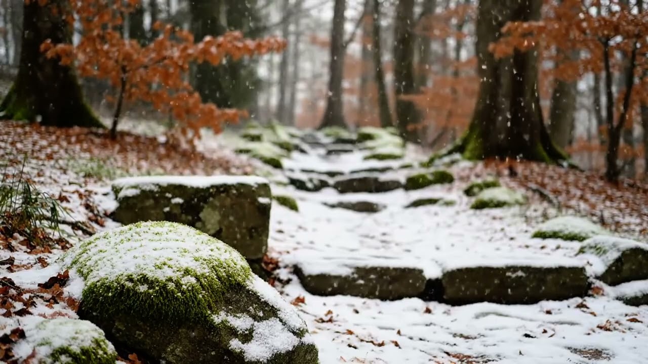 Peaceful Medieval Snow Forest Music | Relax & Sleep