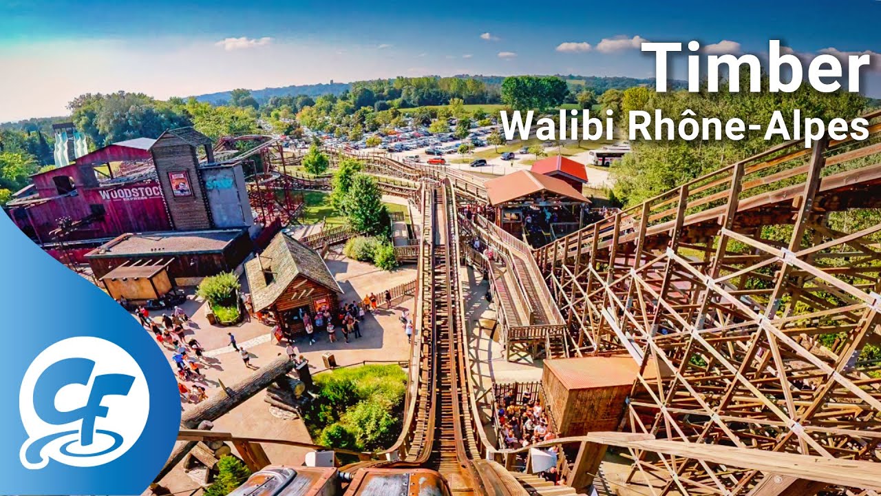 Timber front seat on-ride 5K POV @60fps Walibi Rhône-Alpes Rhone-Alpes