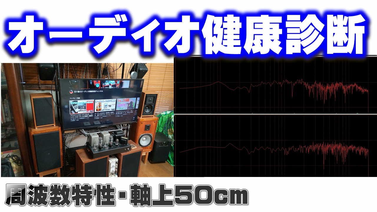 システムの周波数特性を測定する（軸上50cm）。アドバイス歓迎！！