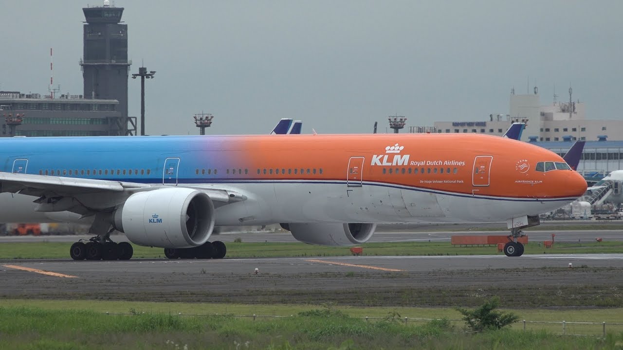KLM Orange Pride‬ Livery Boeing 777-300ER PH-BVA Takeoff from NRT 16R