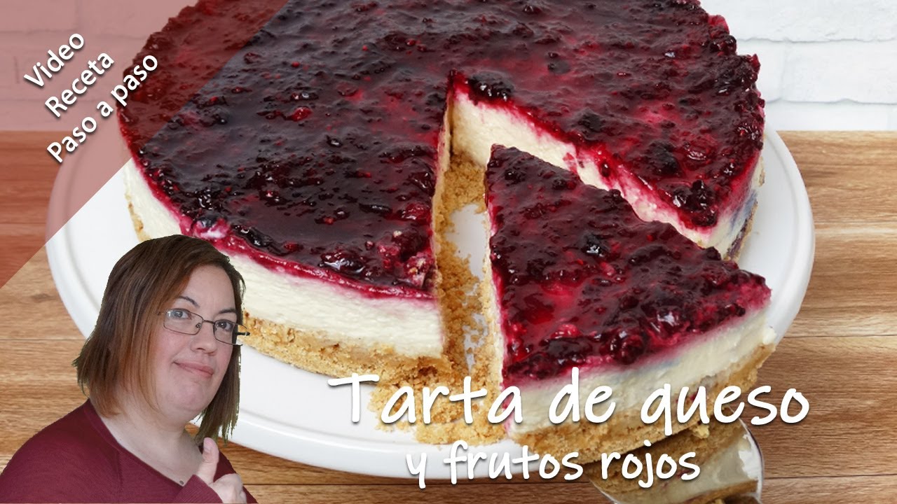 🍰Tarta de queso y frutos rojos 🍓🍒, SIN HORNO ! DELICIOSA! 😋