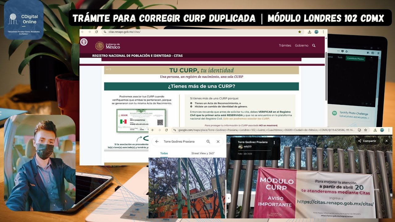 Trámite para corregir CURP duplicada | Módulo Londres 102, CDMX