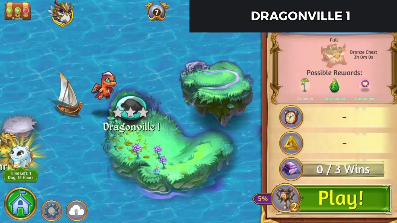 Merge Dragons | Dragonville 1 |  3 Stars 🌟🌟🌟 | With Commentary