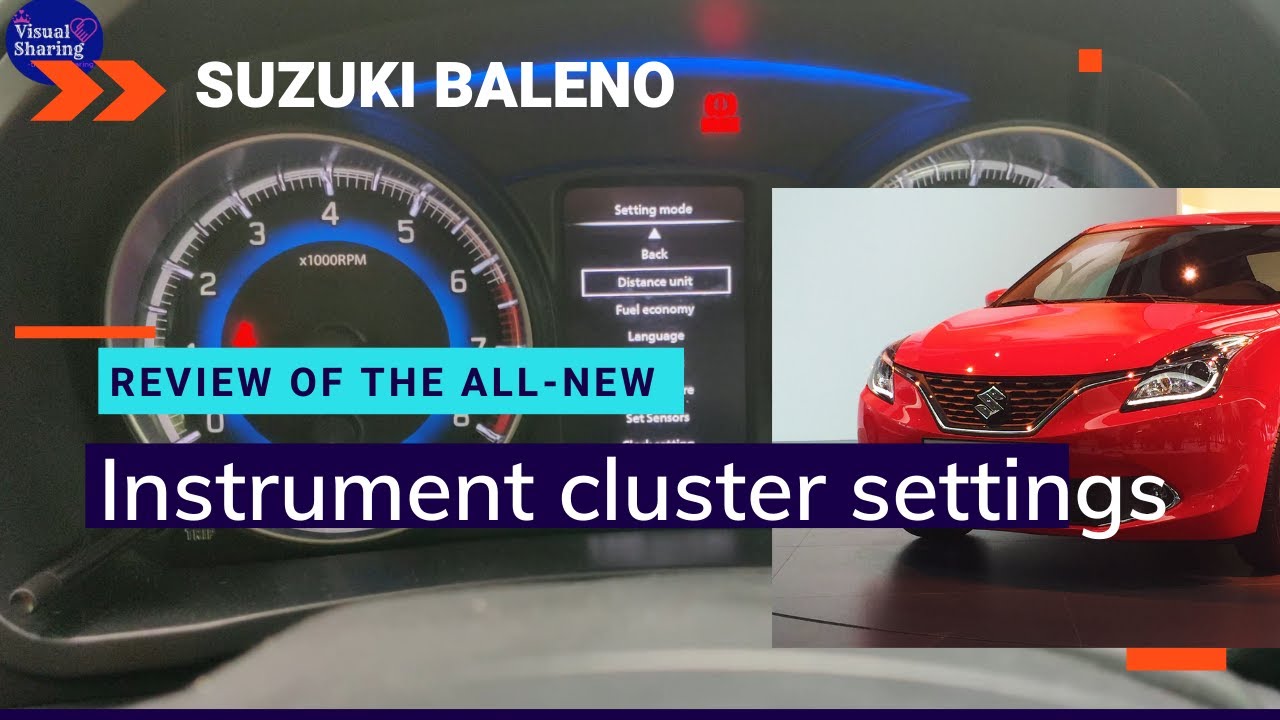 Suzuki Baleno Instrument Cluster Settings view in Tamil