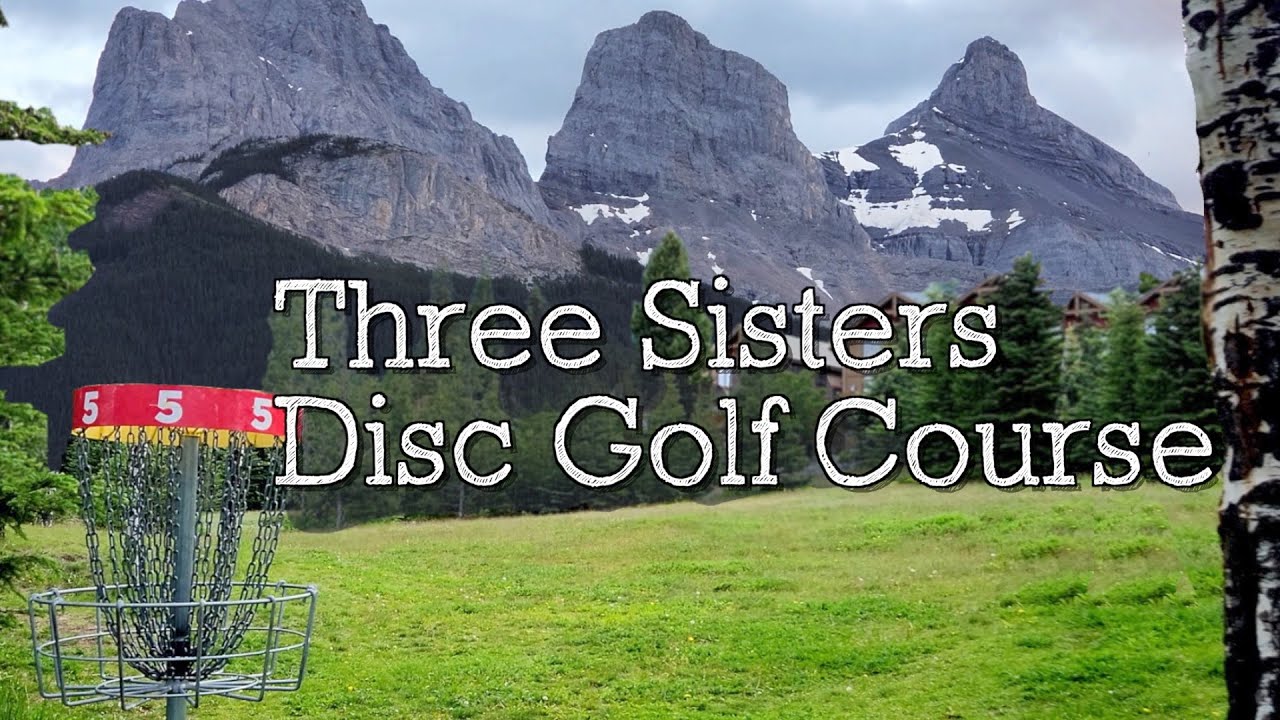 Disc Golfing at Three Sisters Disc Golf Course in Canmore Alberta Canada