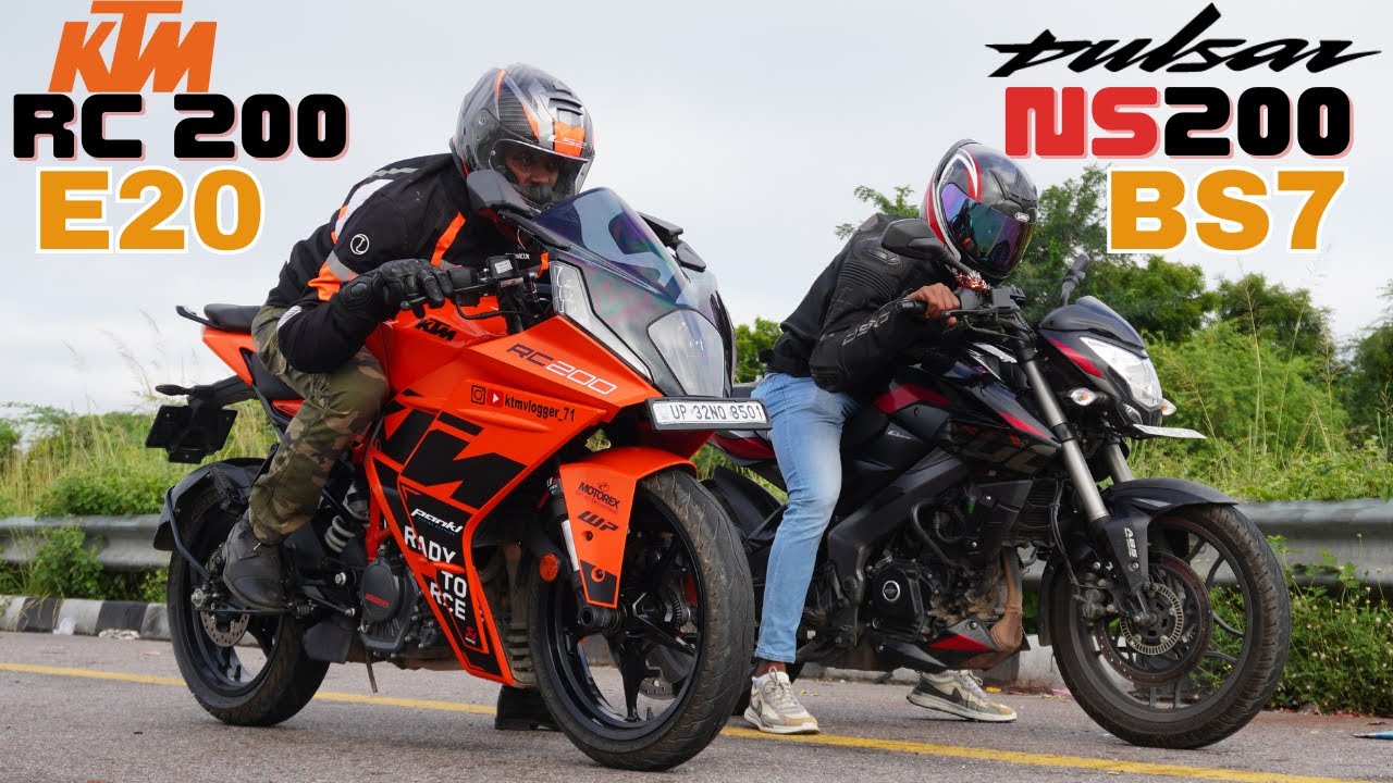 NS200 BS7 vs KTM RC200 E20 Drag Race