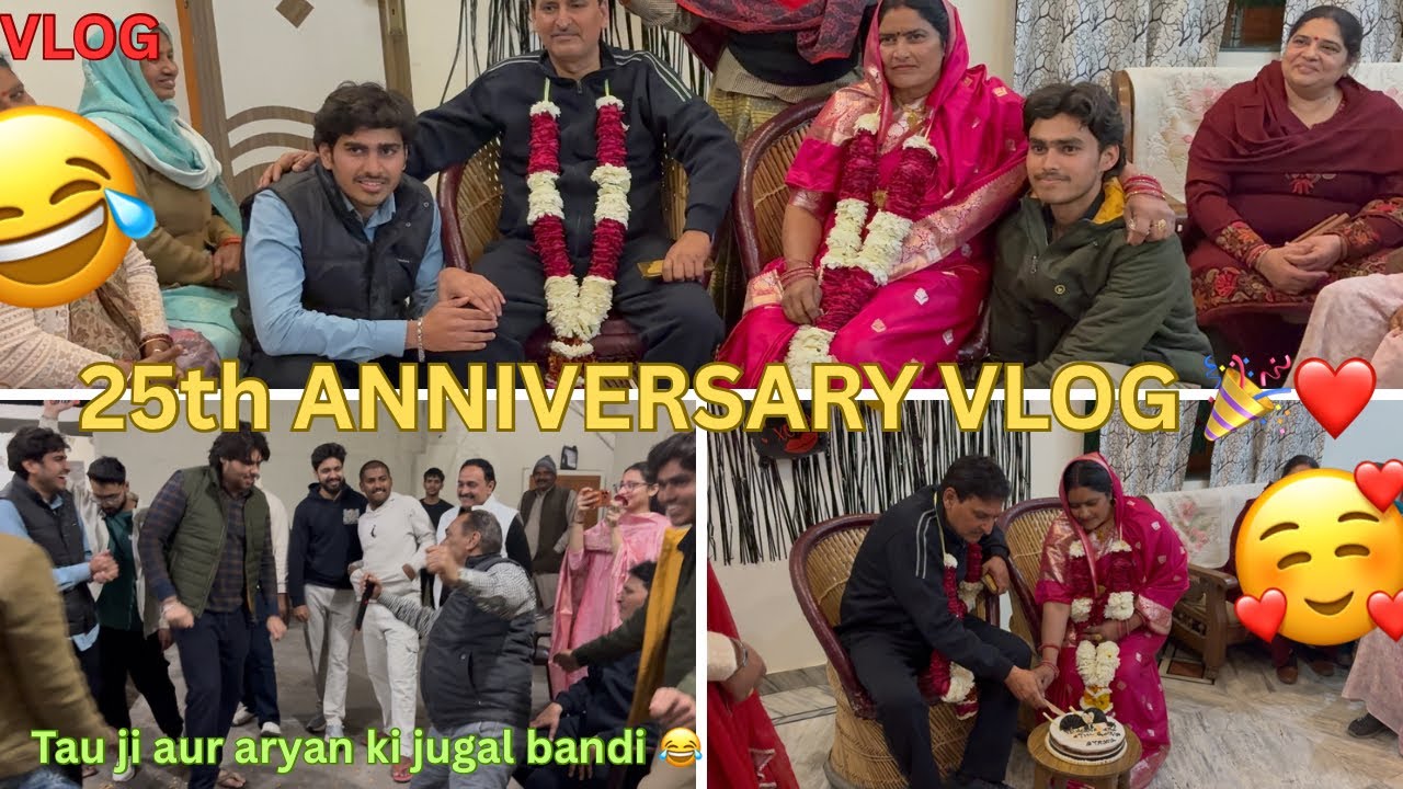 25th ANNIVERSARY CELEBRATION VLOG ❤️| PARTY & FULL MASTI 🔥😂