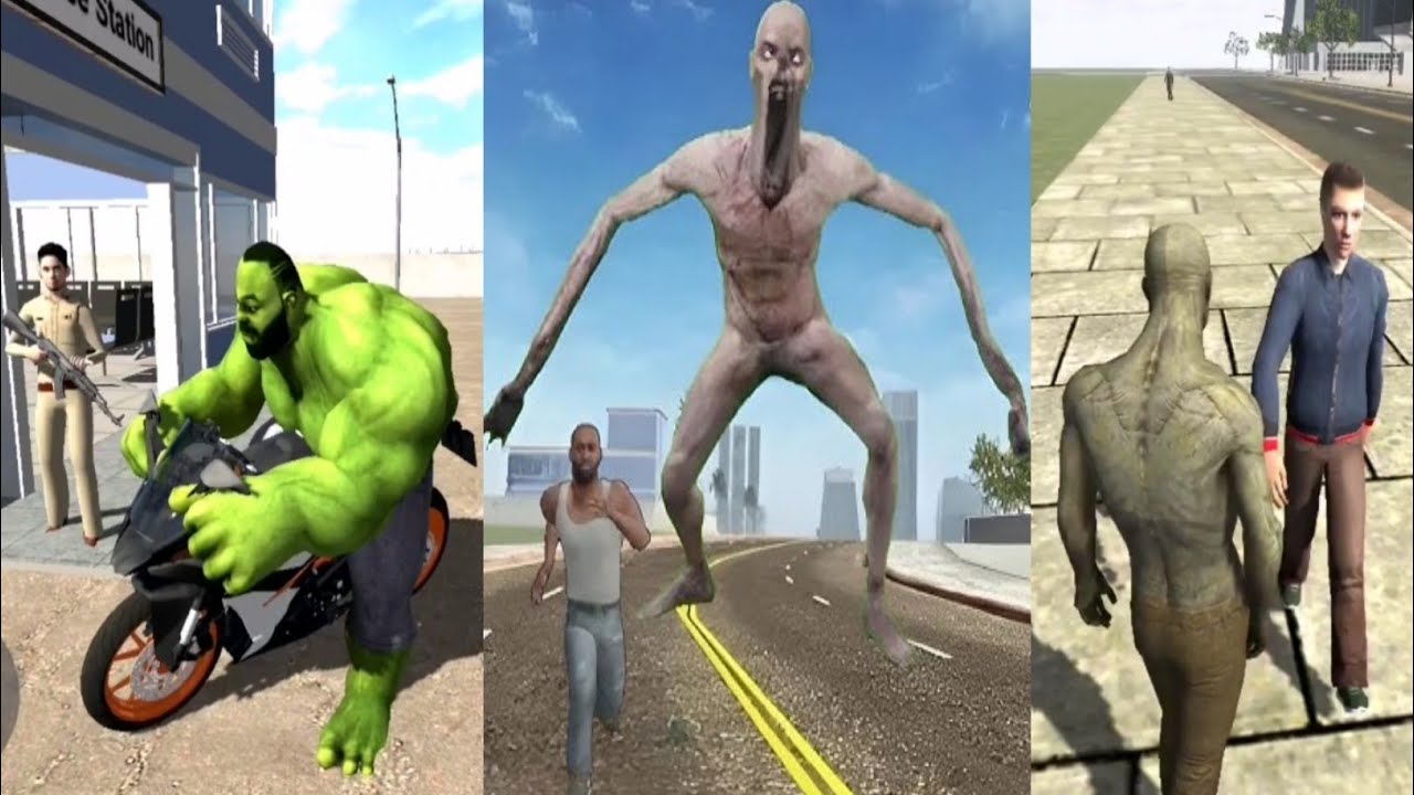 আমাদের শহরে জোমবি ও এলিয়েন একসাথে | Hulk Vs Franklin | 😂 Funny Gameplay | Indian Bike Driving 3D