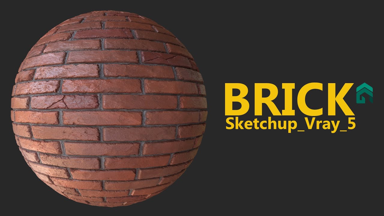 Sketchup Vray 5 Brick Material (my mistake, please change bump map to normal map)
