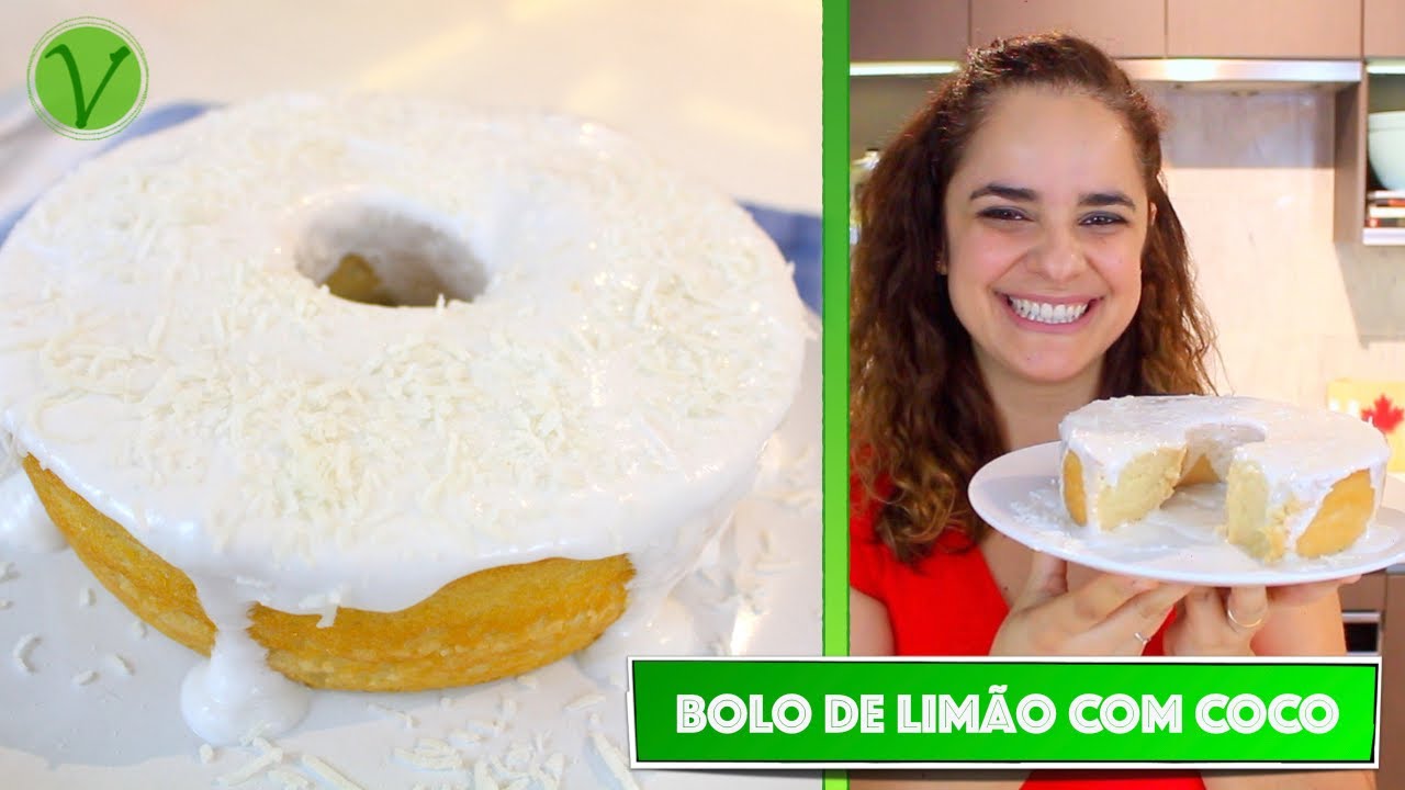 BOLO DE LIMÃO COM COBERTURA CREMOSA DE COCO #711 | Receitas da Mussinha