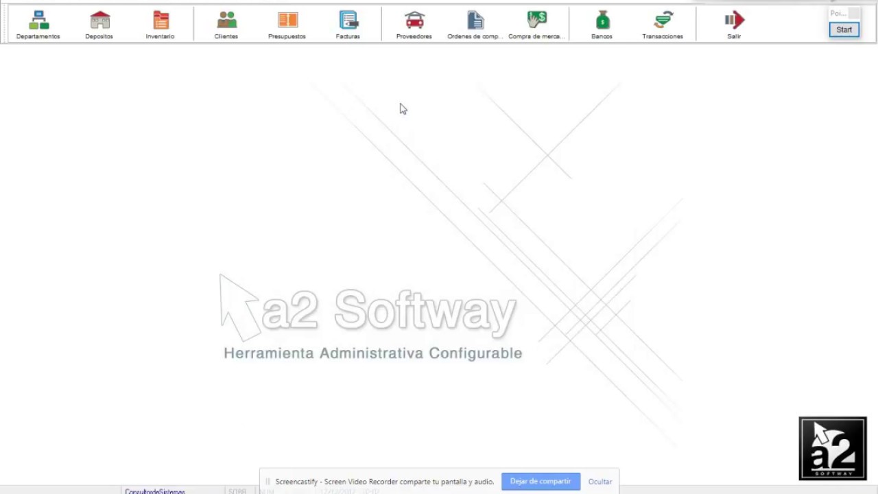 a2 Softway Como Cambiar el Numero de Factura, Presupuesto y Devolucion