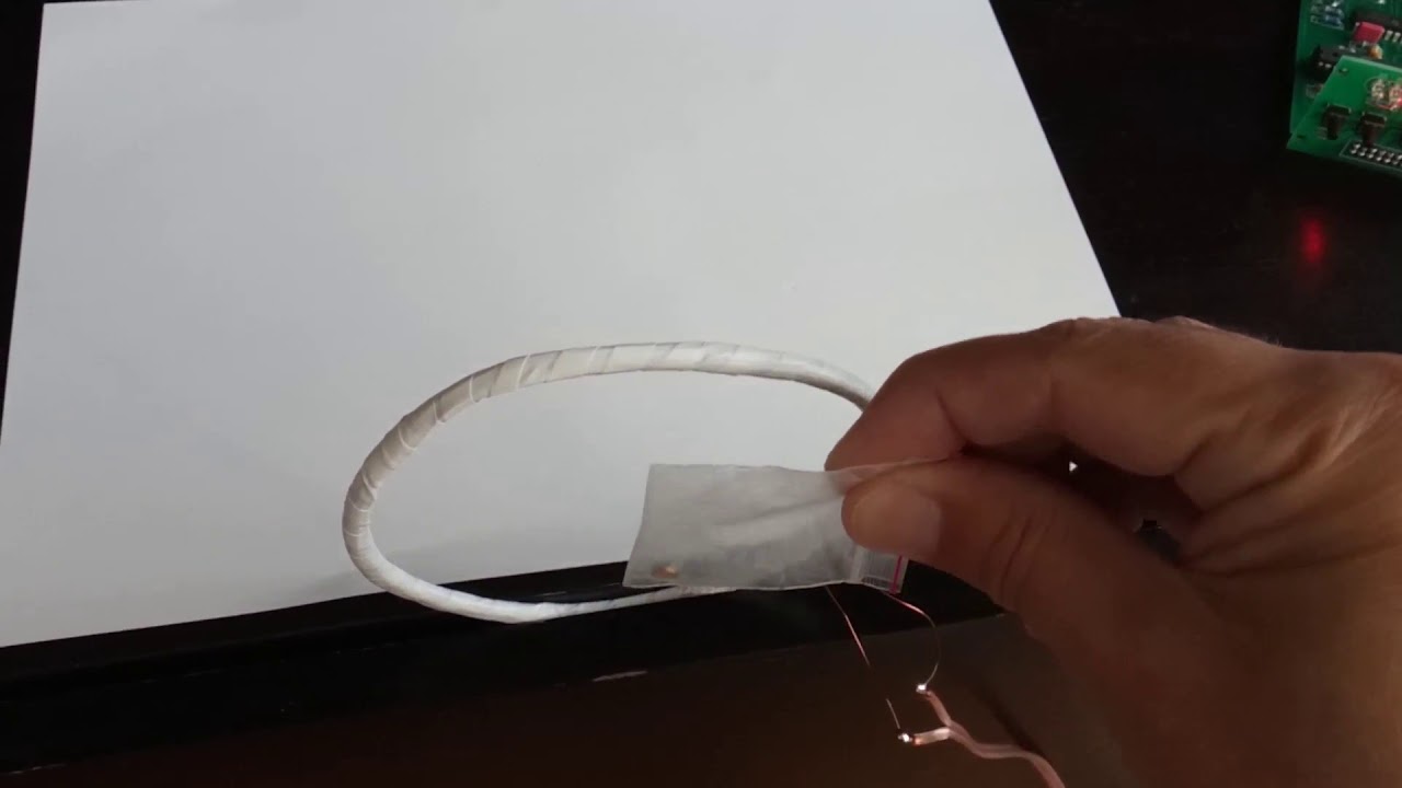 PI metal detector test with gold drop