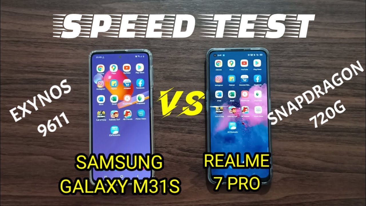 Samsung Galaxy M31S VS Realme 7 Pro Speed Test