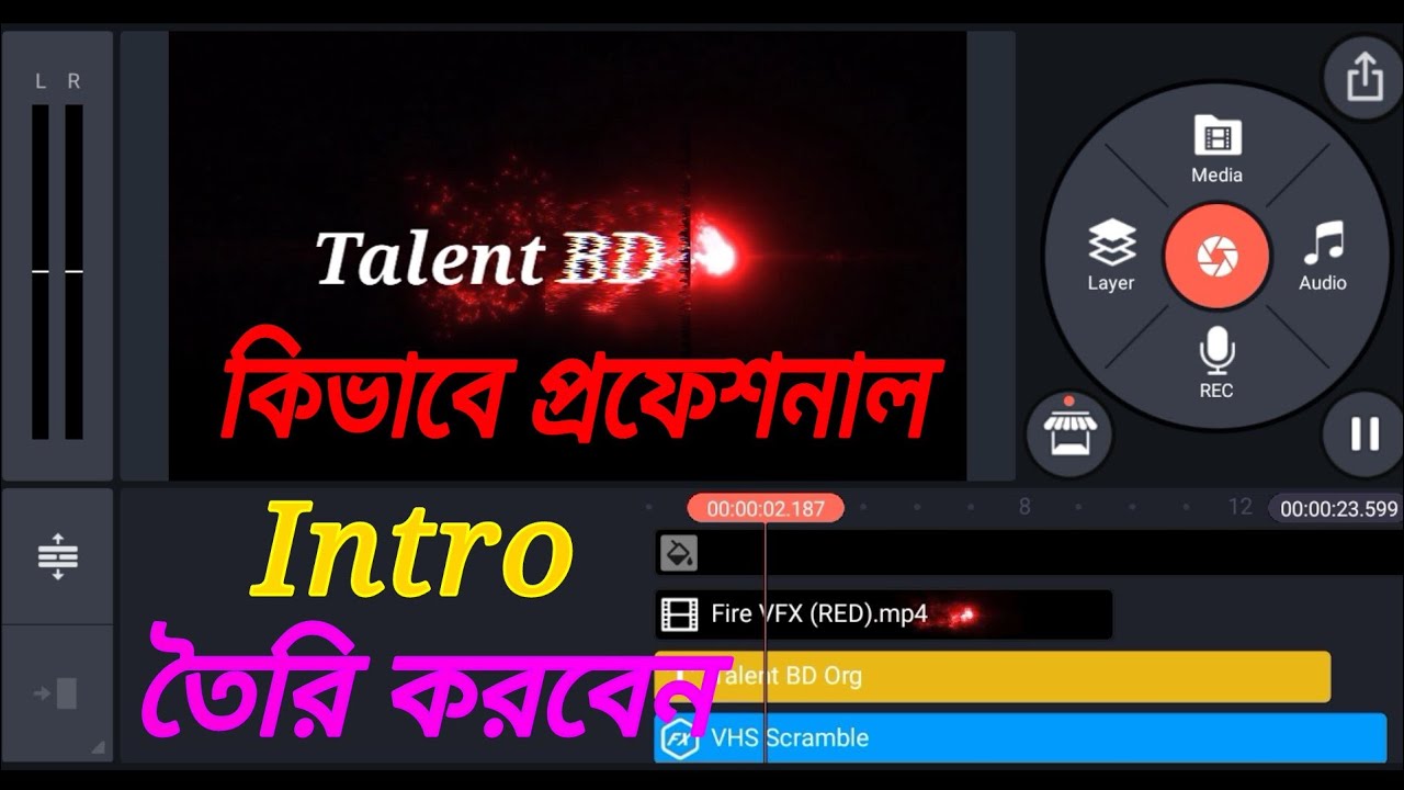 How to Create a Professional Intro with Kinemaster Mobile Apps | Intro | Talent University