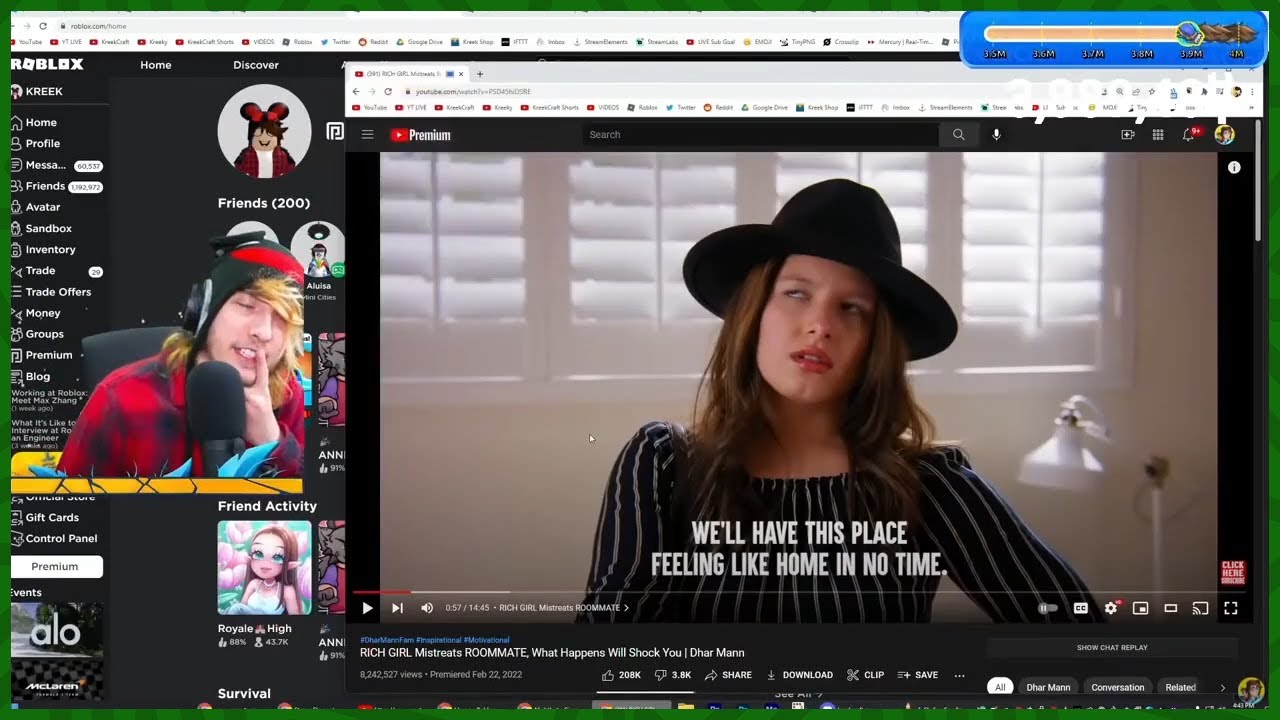 KreekCraft Reacts to Dhar Mann - RICH GIRL Mistreats ROOMMATE, What Happens Will Shock You