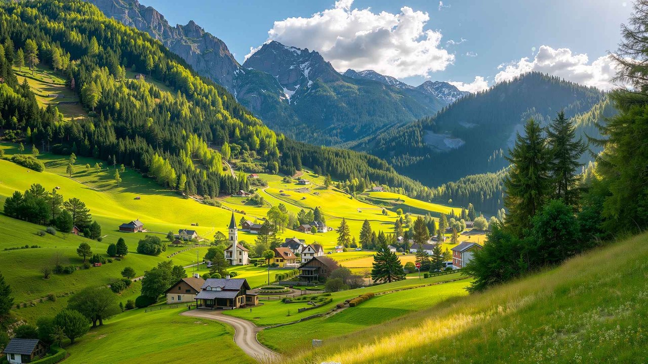 ♪ Calming Flute Melodies | Bird Sounds & Valley Sunset Views for Deep Relaxation
