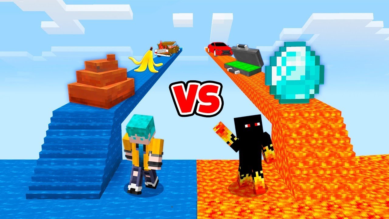 🏁🌊 BATAILLE de L’EAU contre de LA LAVE 🔥