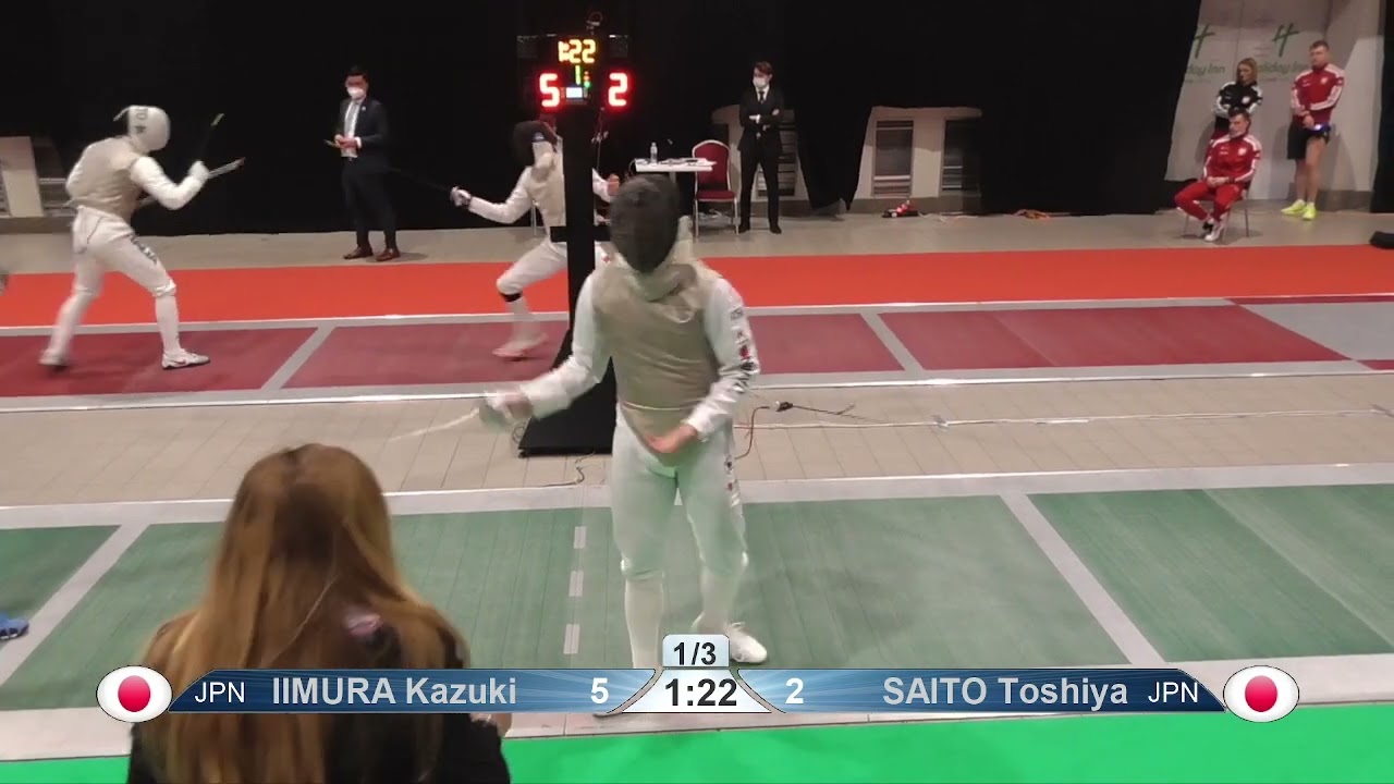 2022 135 T64 13 M F Individual Belgrade SRB WC GREEN SAITO JPN vs IIMURA JPN