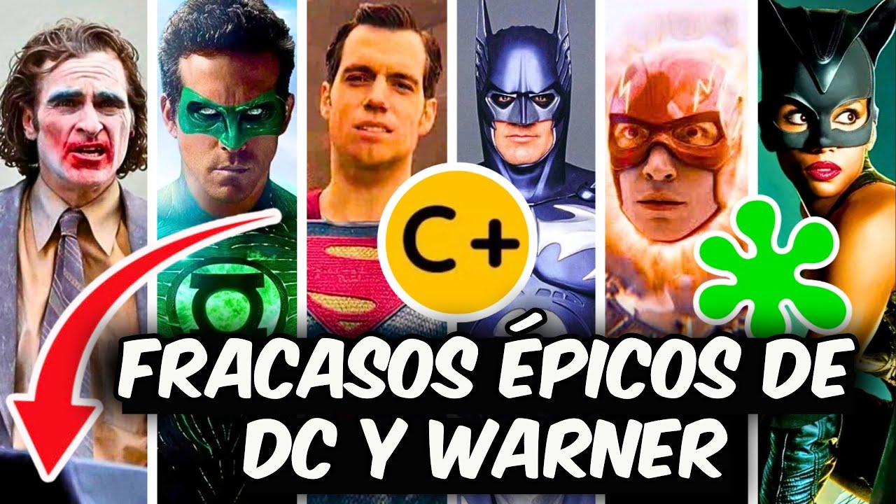 TODOS LOS FRACASOS ÉPICOS DE DC Y WARNER. Batman & Robin, Linterna Verde, The Flash, Joker 2 y más.