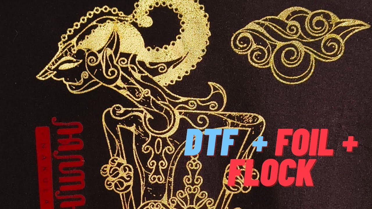 Kombinasi DTF + Foil + Flock, hasilnya maknyuss ??