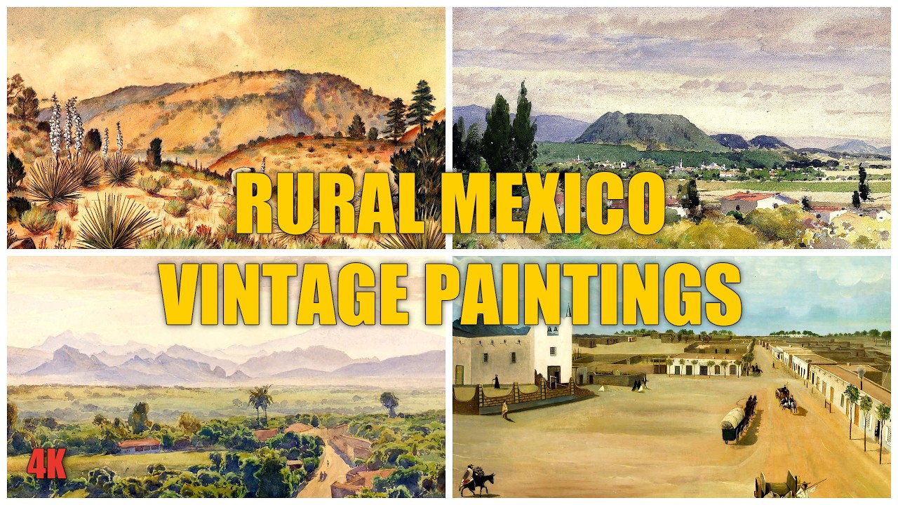 Vintage RURAL MEXICO Landscapes (1800s–1900s) | 4K Relaxing Art Screensaver | 2 HOURS