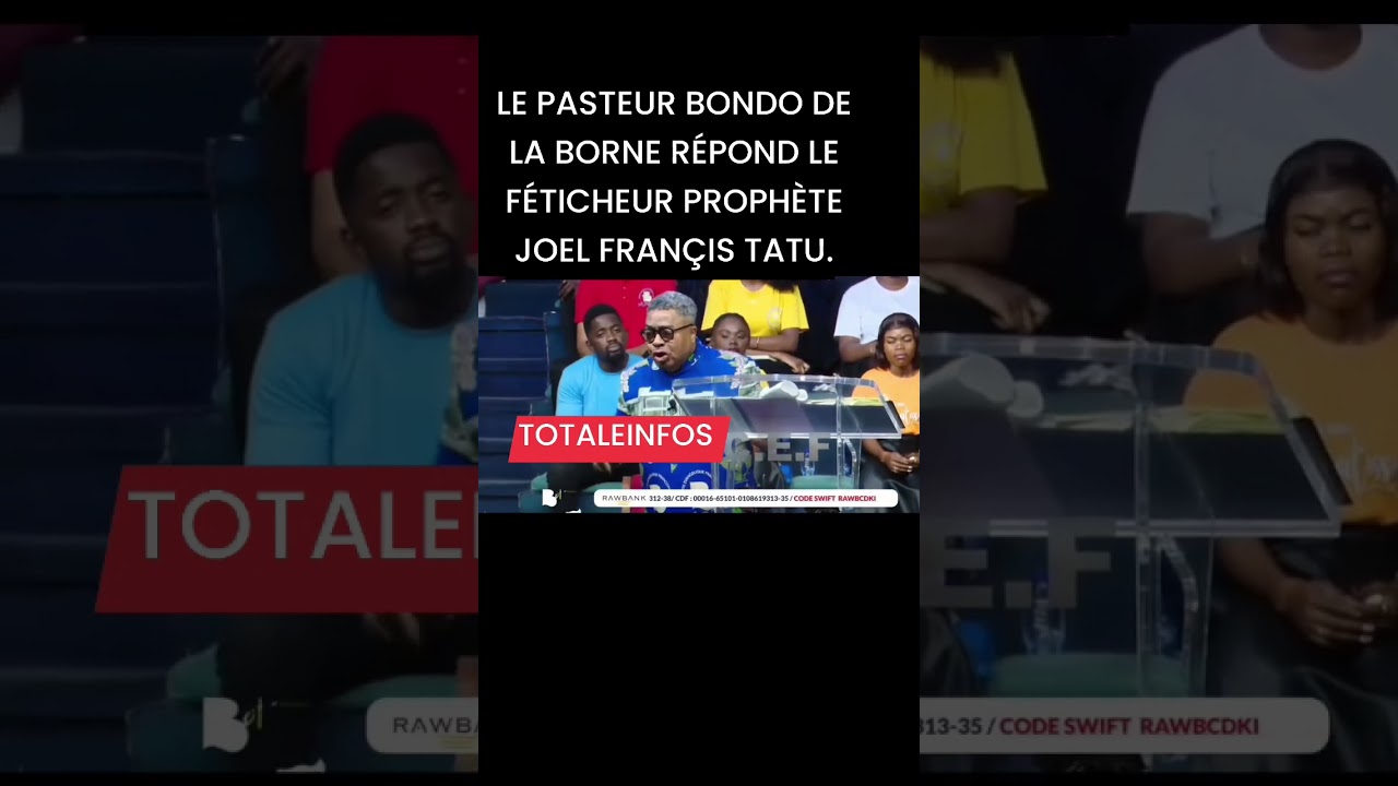Le Pasteur Bondo de la borne r&eacute;pond le F&eacute;ticheur Proph&egrave;te Joel Francis Tatu, Mon Dieu 😭😭😭#news #news