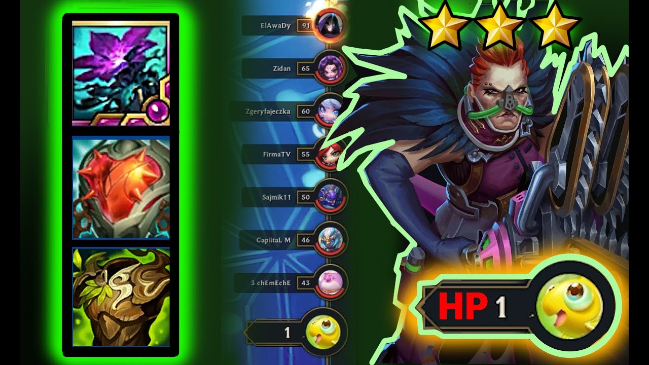 1 HP Chembaron COMEBACK ! Full lobby at 4-1 Stage #tft #arcane #teamfighttactics #comeback #renni