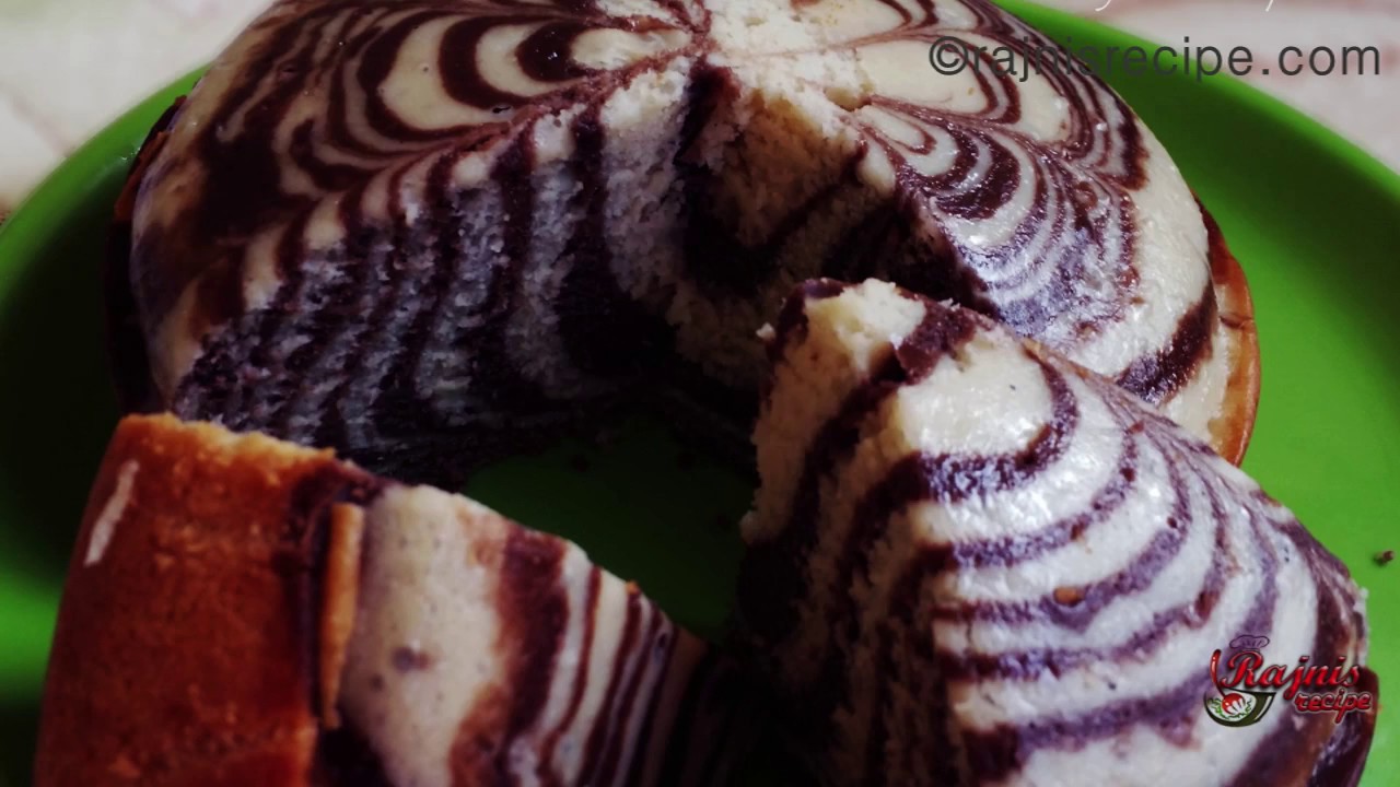 बिना अंडे का चॉकलेट केक कुकर रेसिपी | Egg less Chocolate  Marble Cake in pressure cooker