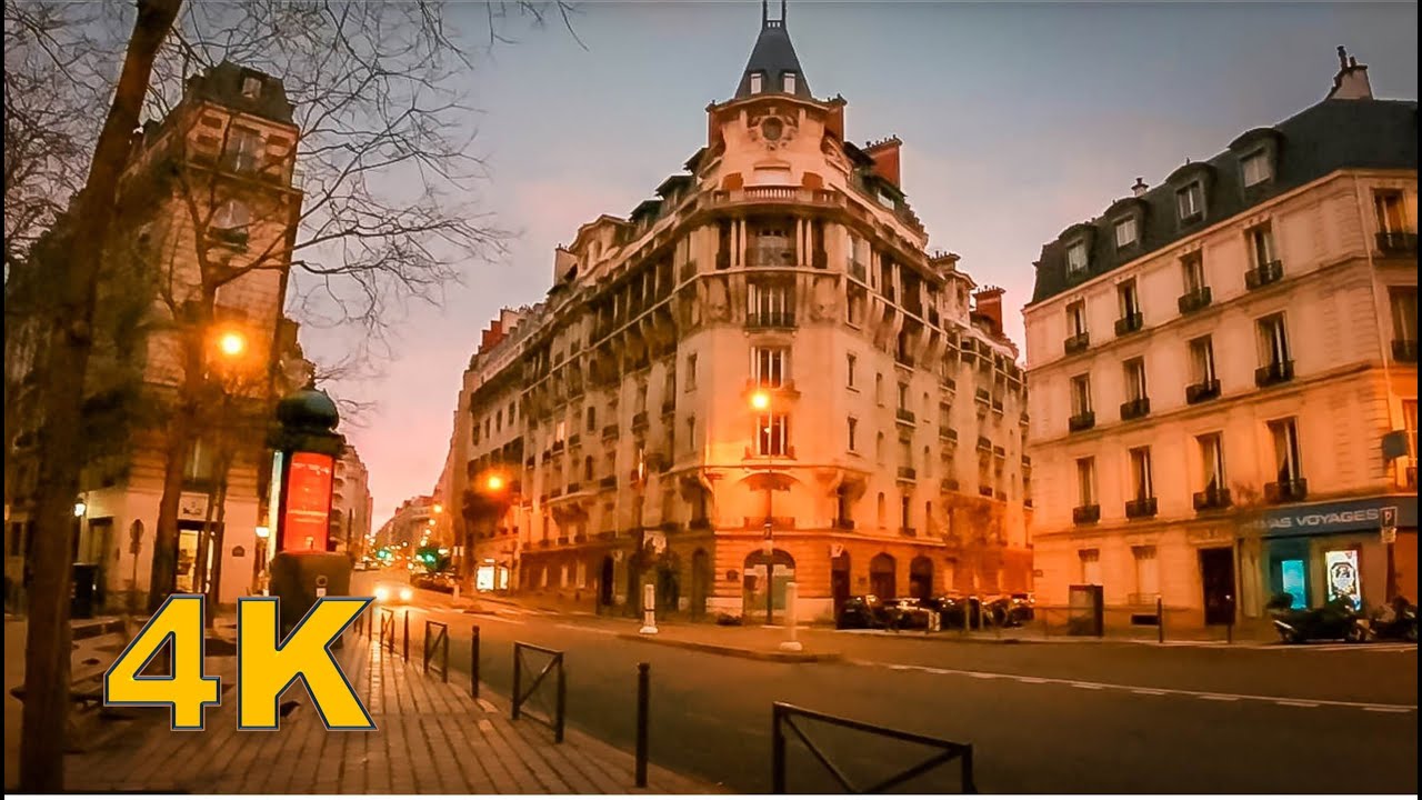EMPTY STREES OF PARIS, FRANCE on Lockdown 4K UHD