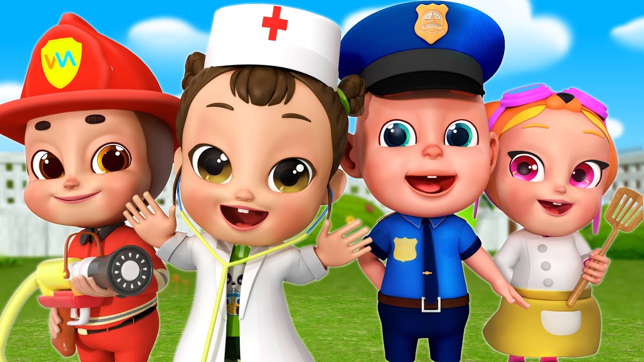 Kids Learn Professions | Learn Occupations | Nursery Rhymes & Kids Songs | Rosoo