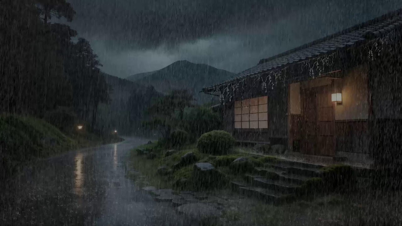 Breathe and Rest 🌧️ Rainfall Surrounding Wooden Roof for Deep Sleep and Serenity 🌿