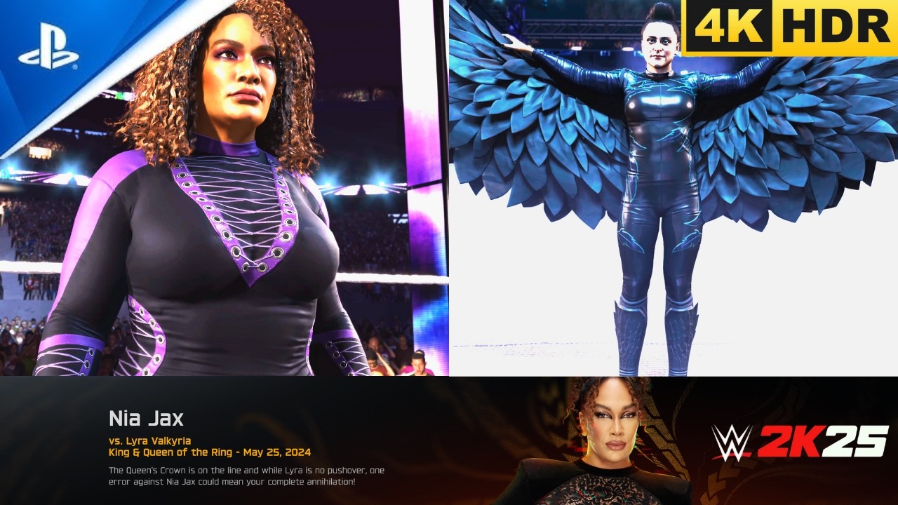 (PS5 Pro) | WWE 2K25 Showcase | 6. Nia Jax vs. Lyra Valkyria - King & Queen | [4KHDR]  Gameplay